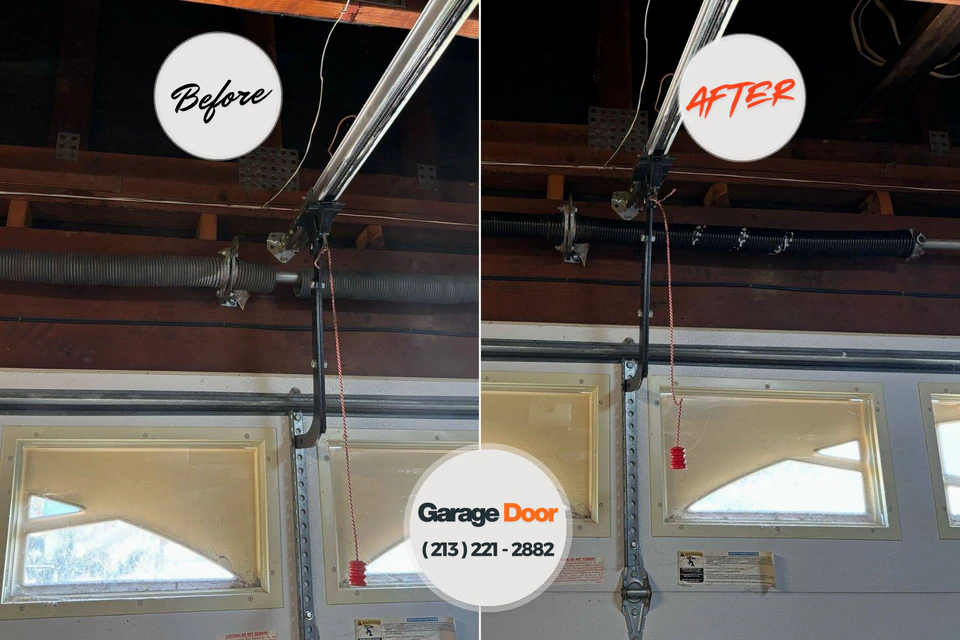 Before and after: garage door repair Spring City, PA